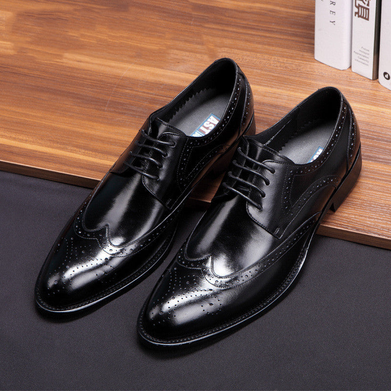 Men's Genuine Leather Brogue Dress Shoes (Spring Collection)