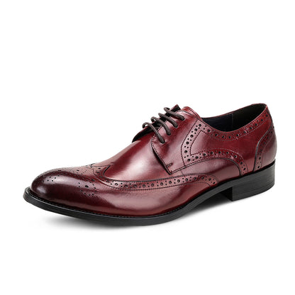 Men's Genuine Leather Brogue Dress Shoes (Spring Collection)