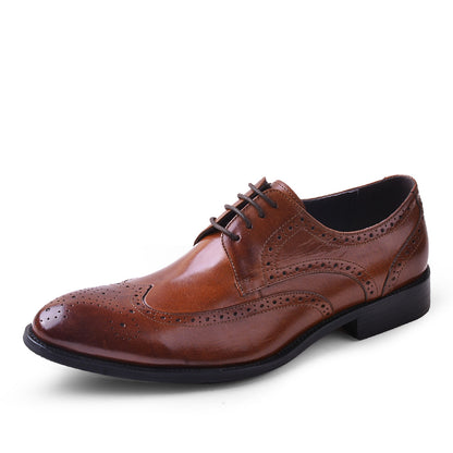 Men's Genuine Leather Brogue Dress Shoes (Spring Collection)