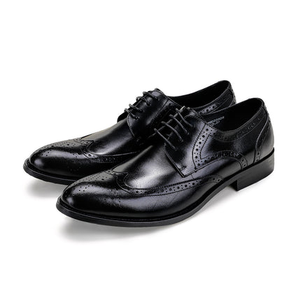 Men's Genuine Leather Brogue Dress Shoes (Spring Collection)